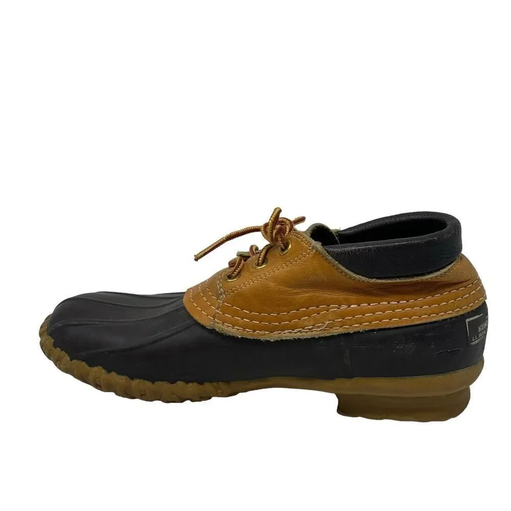 VINTAGE L.L. Bean Boots Rubber Moc Duck Shoes Brown Slip On size 7